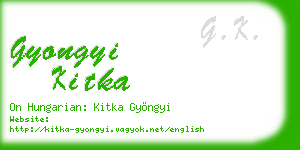 gyongyi kitka business card